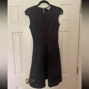 Ted Baker London Black Cap Sleeve Mini Dress